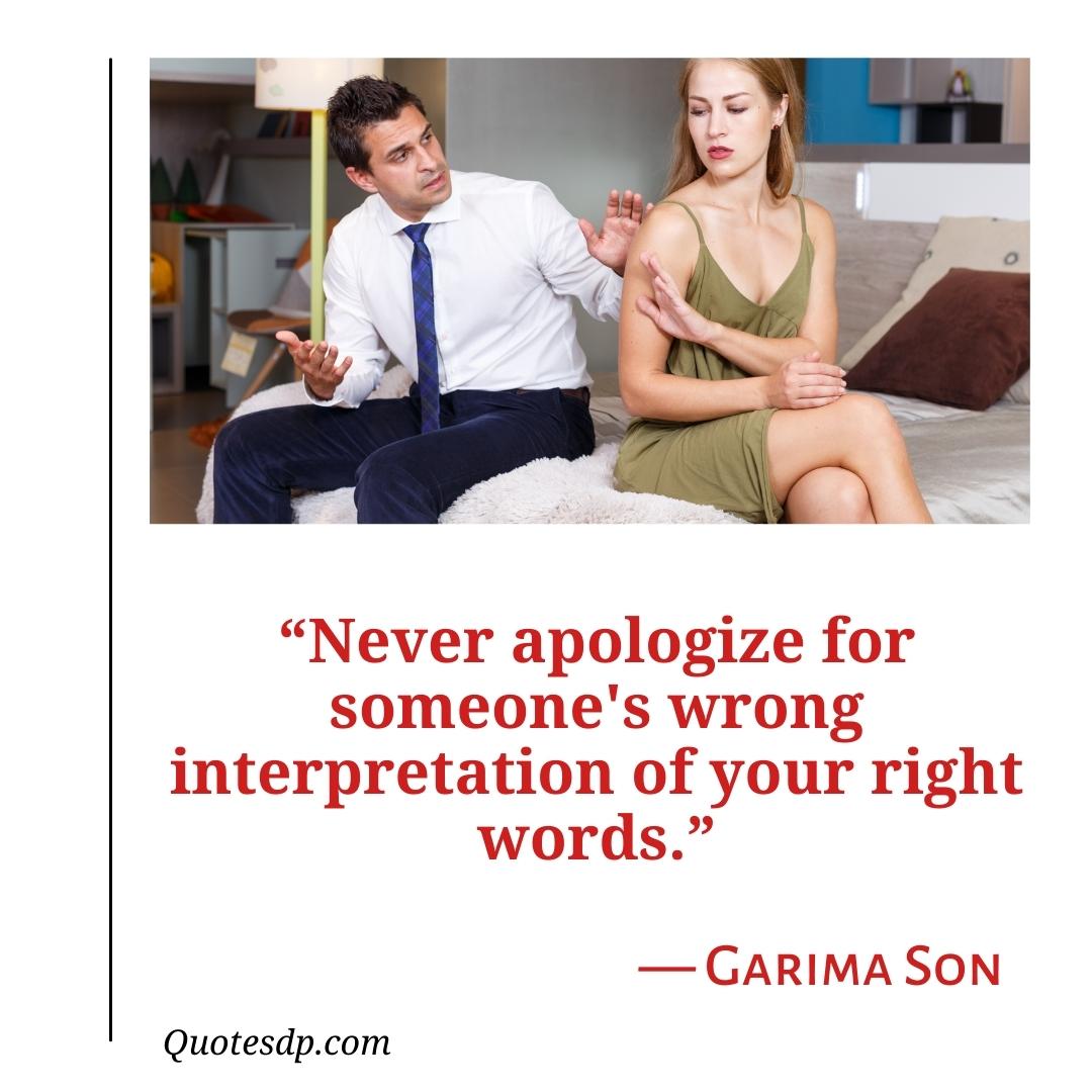 apology sayings Garima Son