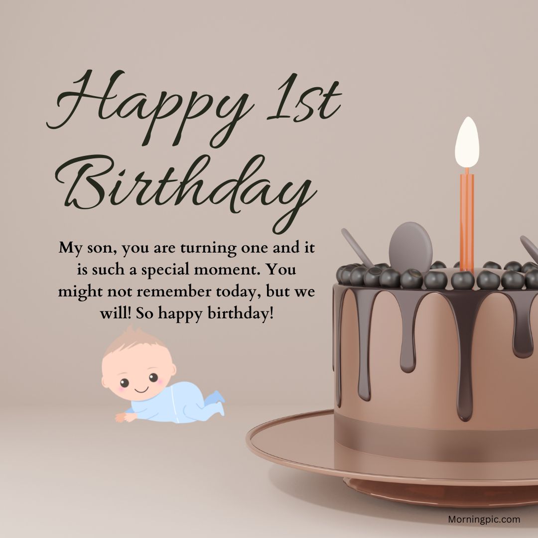 Happy 1st Birthday Images for a Baby Boy