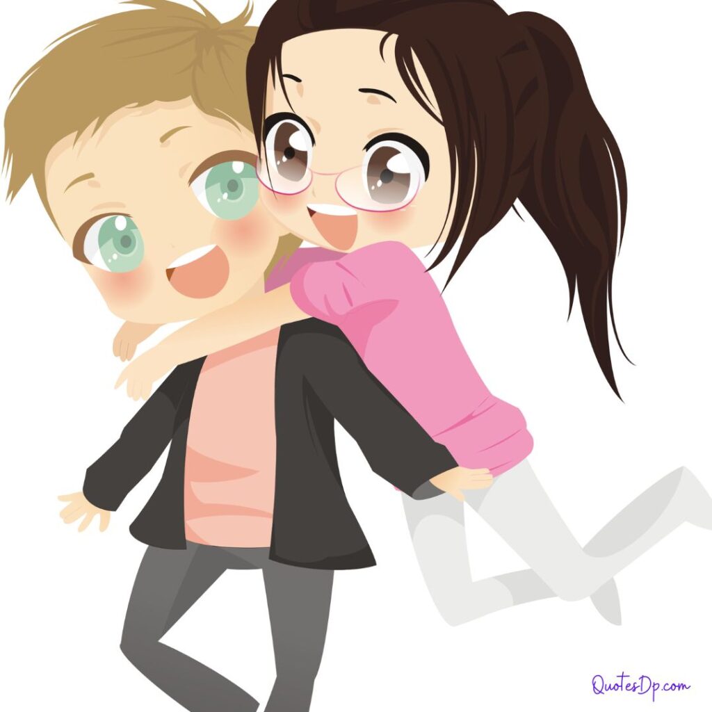 Cute couple dp cartoon