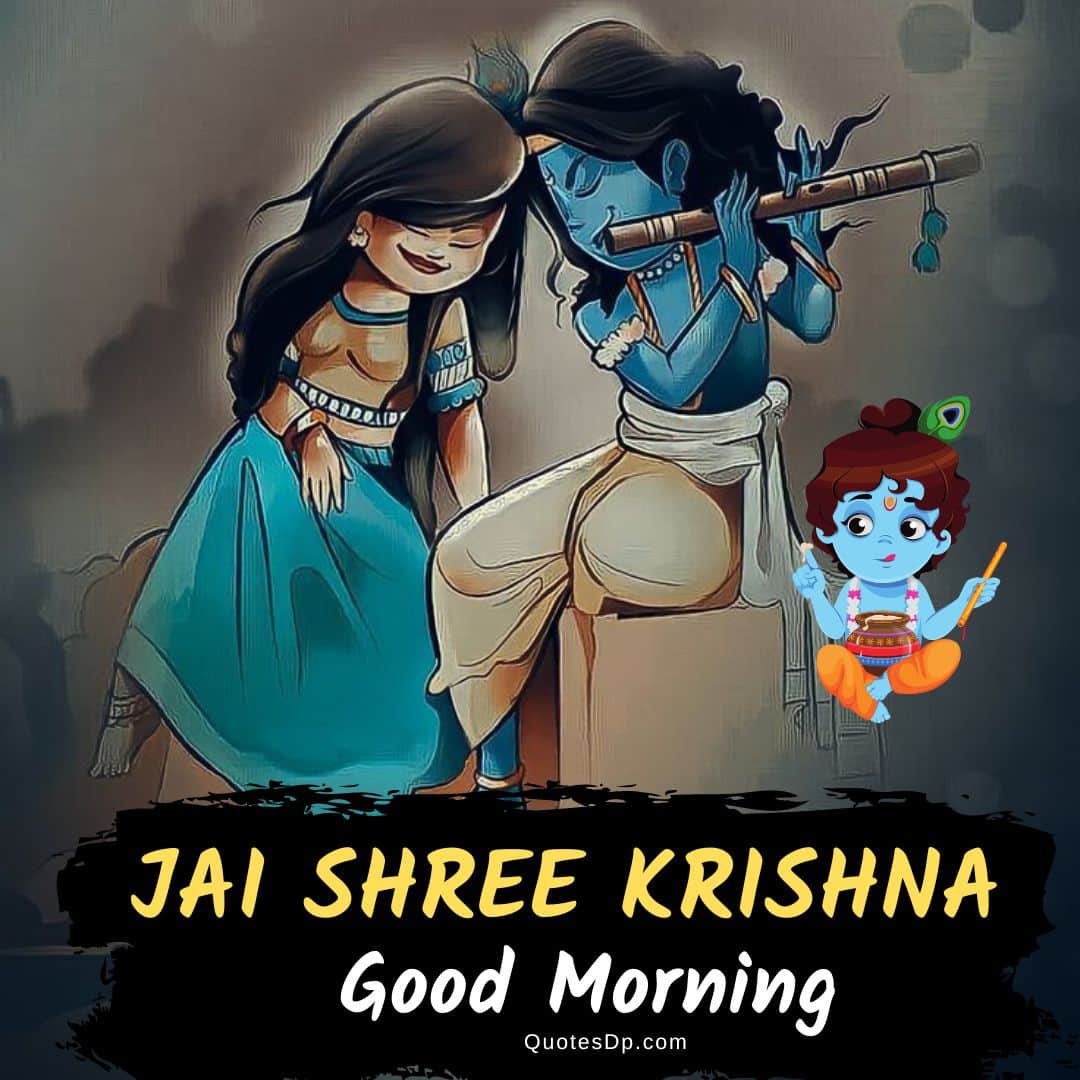 radha krishna good morning images 