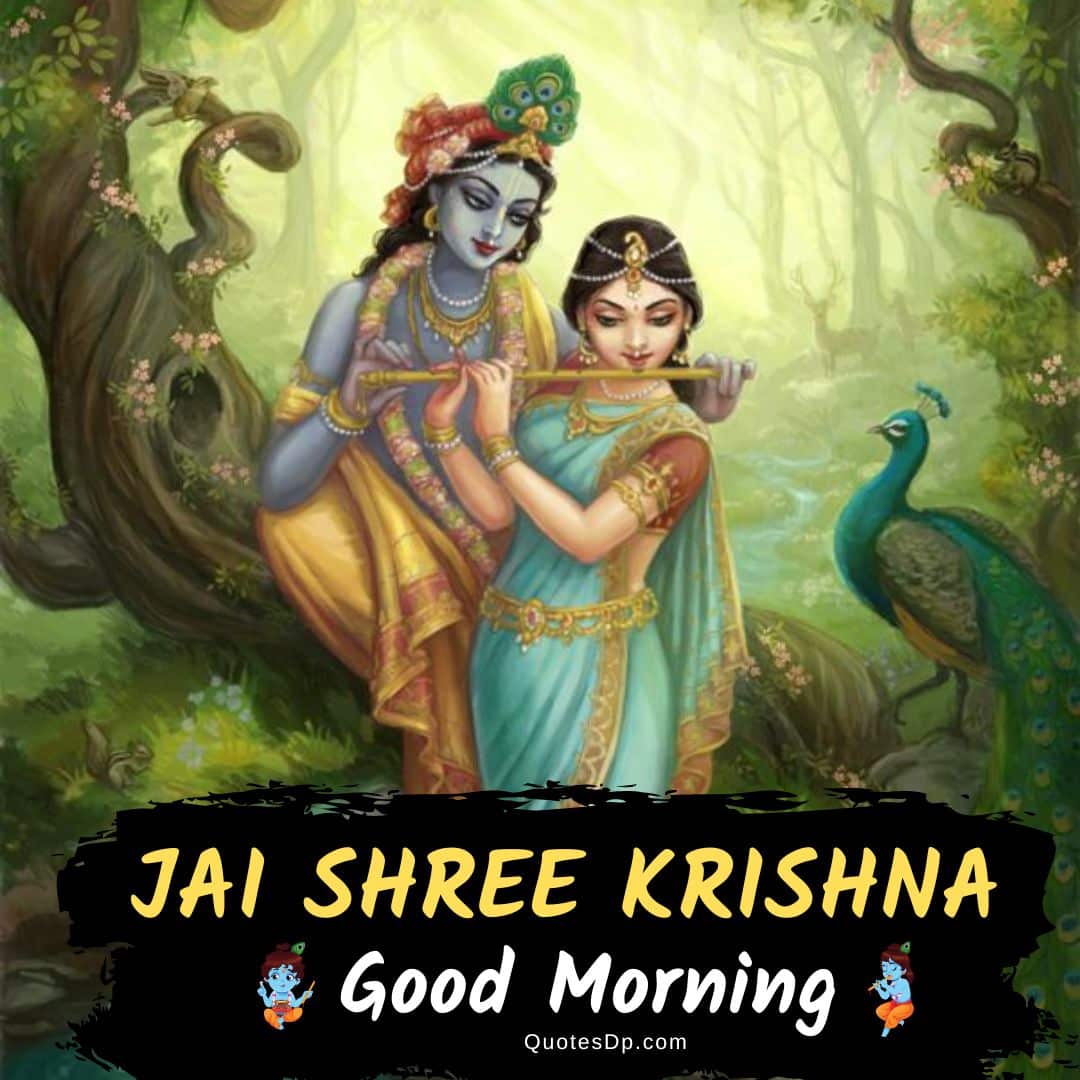 radha krishna good morning images 