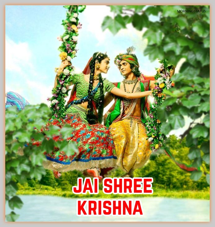 radhe krishna good morning image