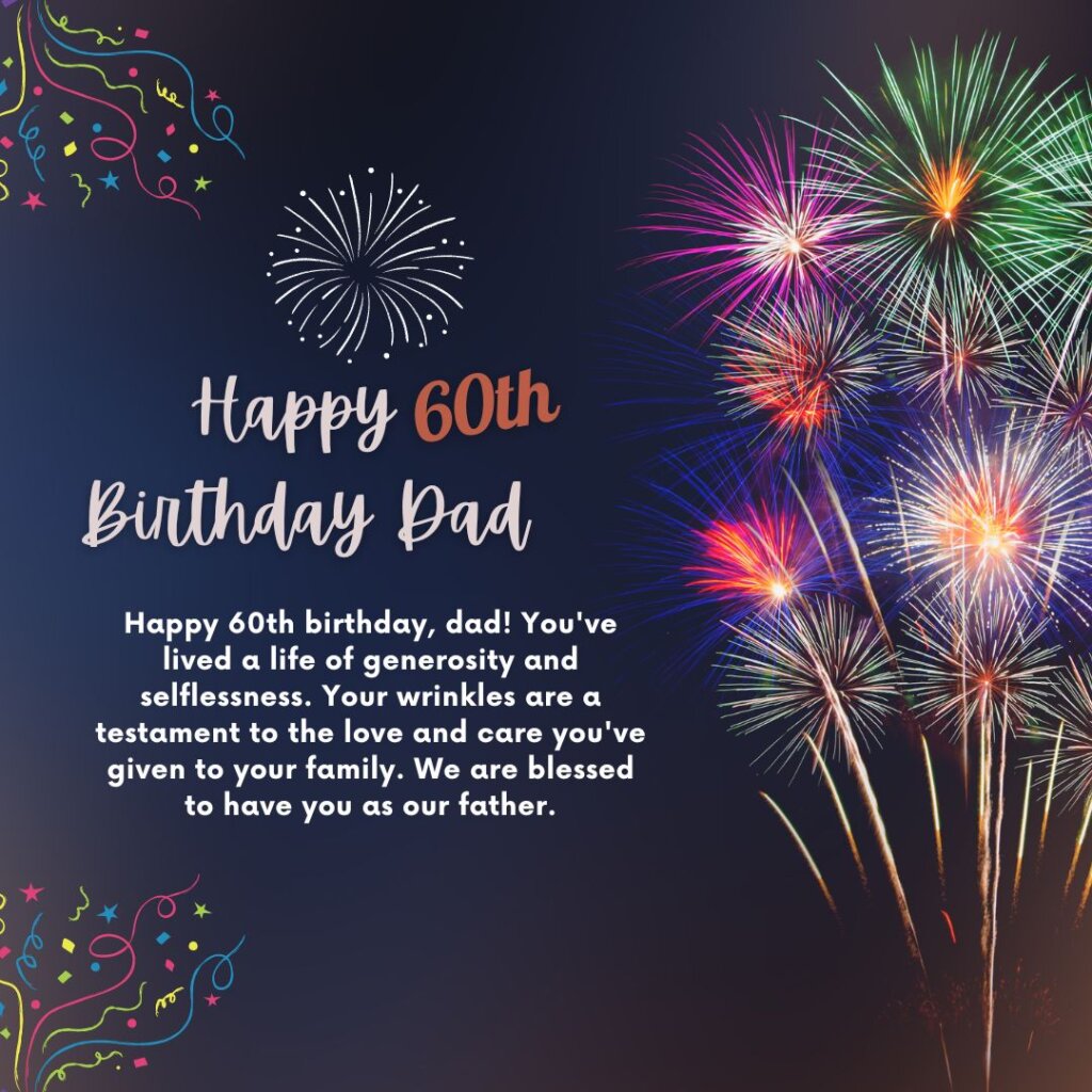 60th Birthday Wishes for Dad