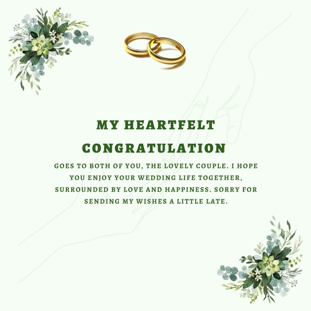100+ Heartfelt Belated Wedding Wishes with Love 3 Belated Wedding Wishes