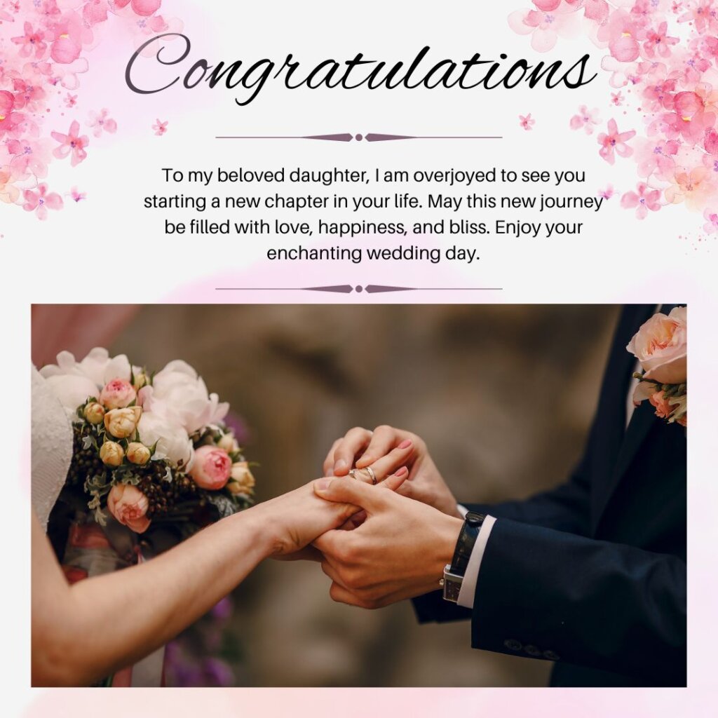 120+ Loving Wedding Wishes for Daughter and Her Love 2 Daughter wedding wishes
