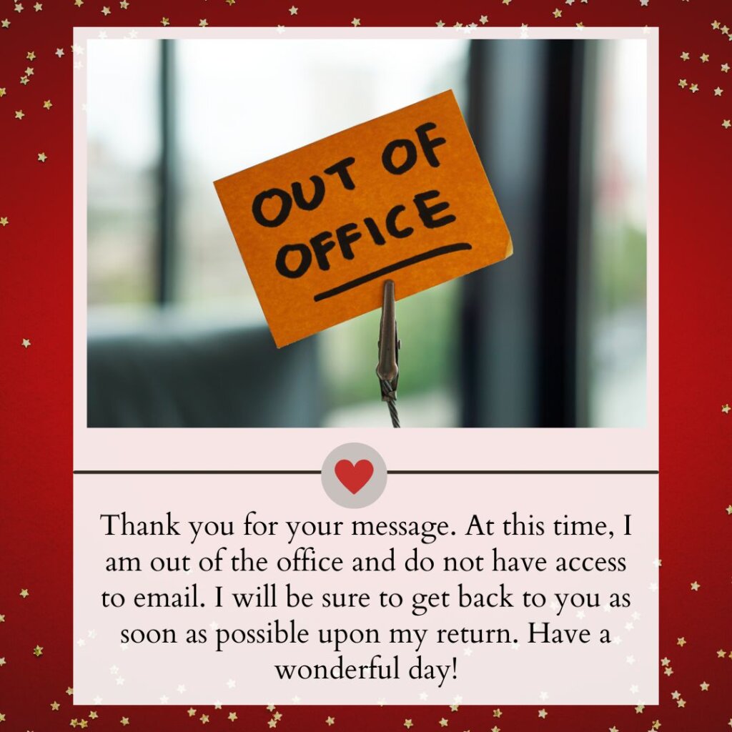 Out of Office Message