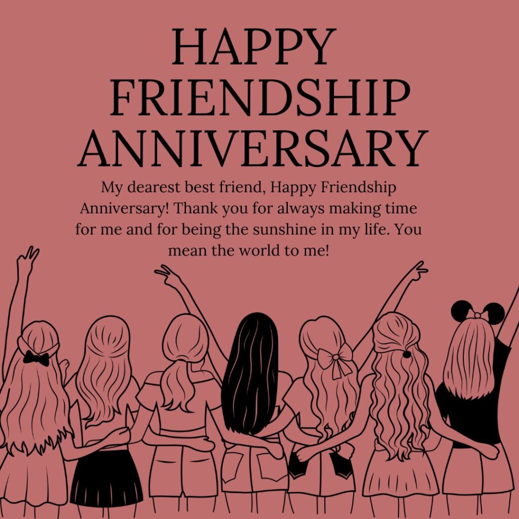 friendship anniversary wishes