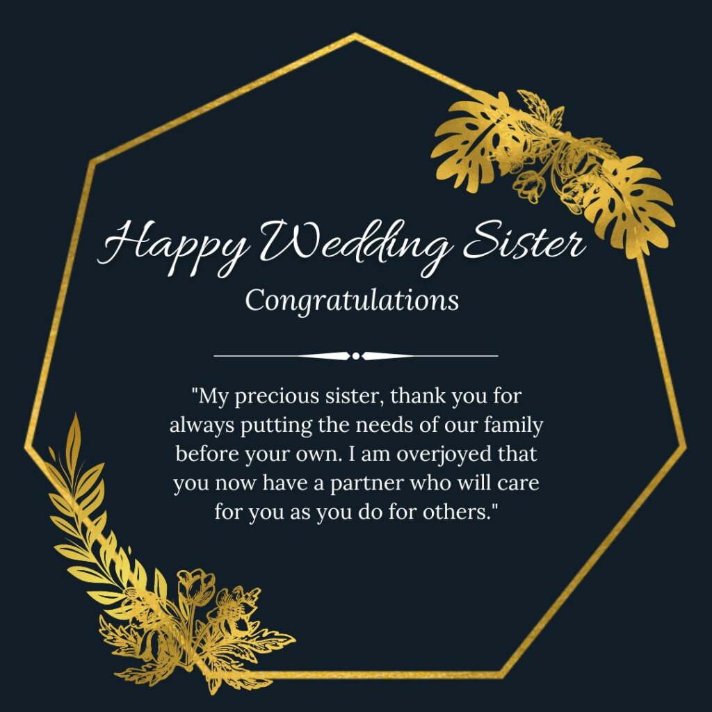 120+ Sweet Wedding Wishes for Sister and Her Groom 8 wedding wishes for sister