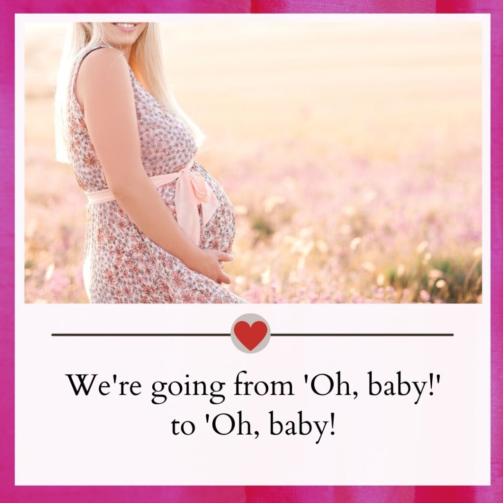 Pregnancy announcement captions