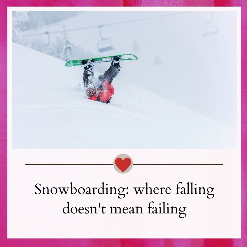 Snowboarding captions