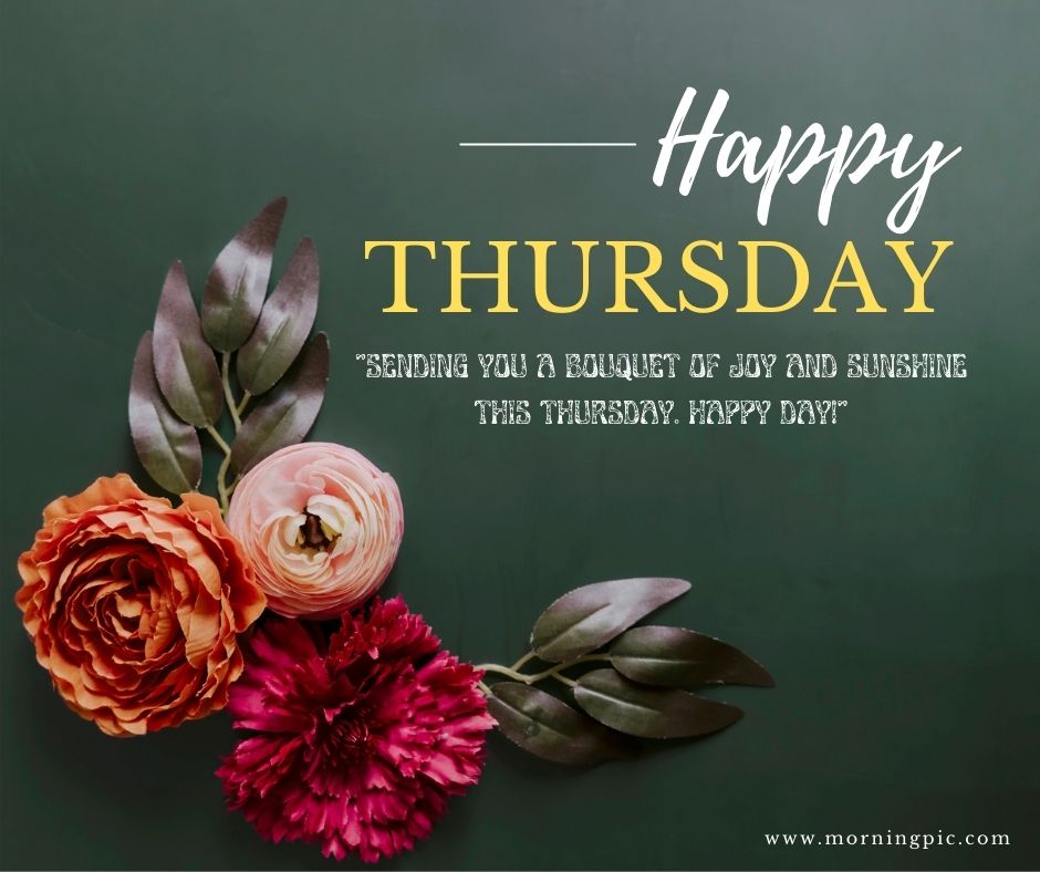 happy thursday images with flowers