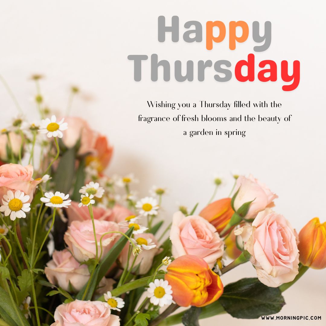 happy thursday images with flowers