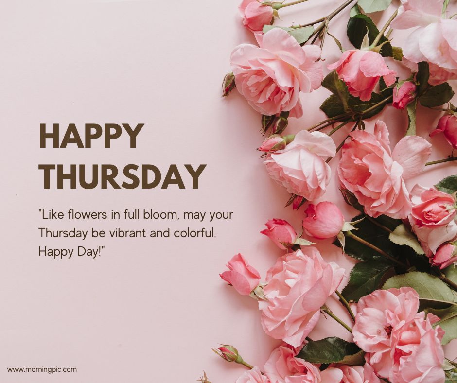 happy thursday images with flowers