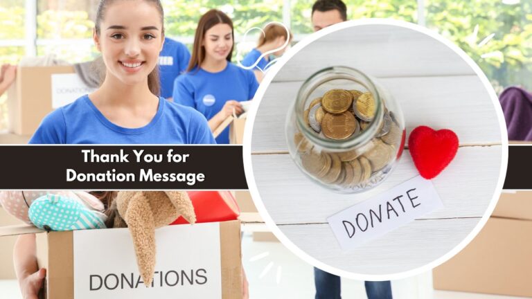 Thank You for Donation Message